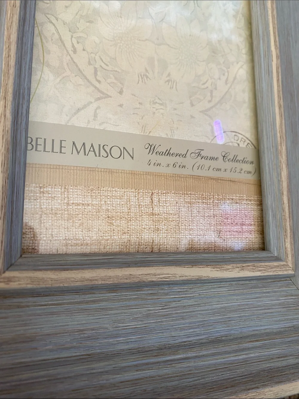 Weathered Blue Wood Picture Frame 4x6
